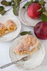 apple pie- organic apples and a piece of cake