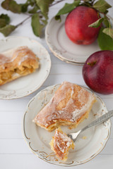 apple pie- organic apples and a piece of cake