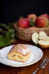 apple pie- organic apples and a piece of cake
