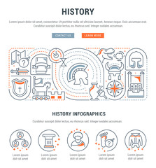 Vector Banner of the History.