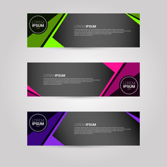 Colorful banner template for business