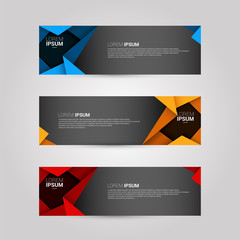 Colorful banner template for business