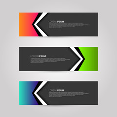 Colorful banner template for business
