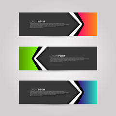 Colorful banner template for business