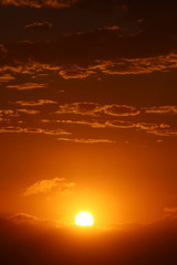 Golden sunrise over the ocean