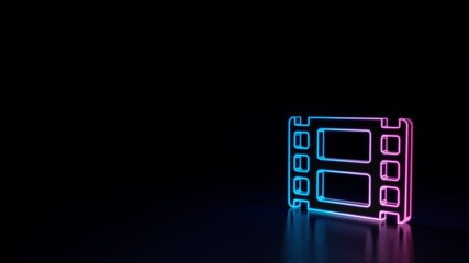 3d icon of film frame