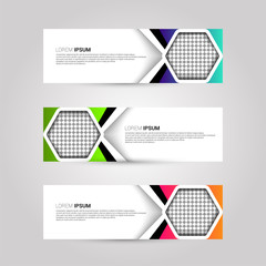 Colorful banner template for business