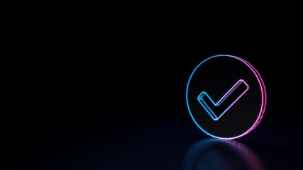 3d icon of check in circle