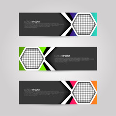 Colorful banner template for business