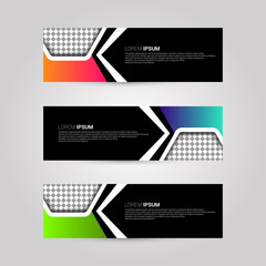 Colorful banner template for business