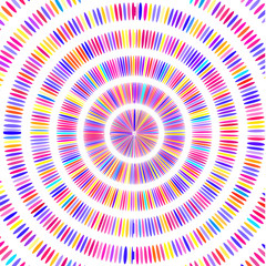Circles  with multicolored rays
