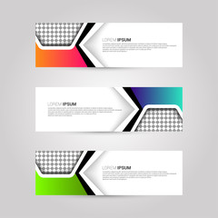 Colorful banner template for business