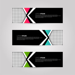 Colorful banner template for business