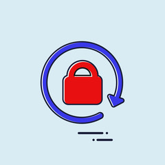 Lock icon, vector icon