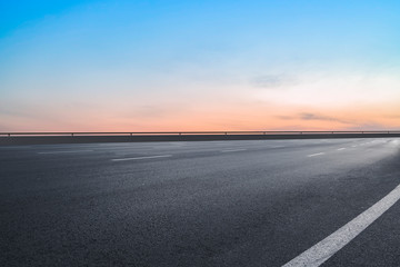 Road surface and sky cloud landscape..