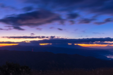 高ボッチ高原の夜明け