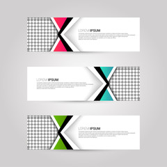 Colorful banner template for business