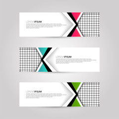 Colorful banner template for business