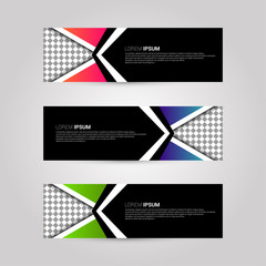 Colorful banner template for business