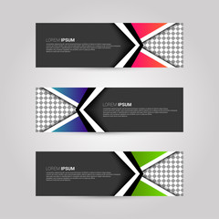Colorful banner template for business