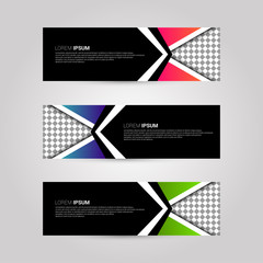Colorful banner template for business