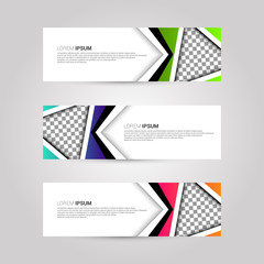 Colorful banner template for business