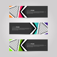 Colorful banner template for business
