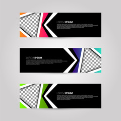 Colorful banner template for business