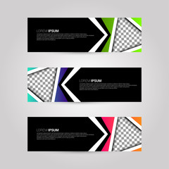 Colorful banner template for business