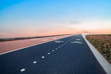 Road surface and sky cloud landscape..