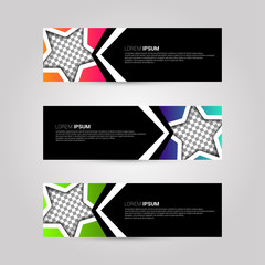 Colorful banner template for business