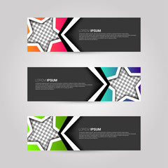 Colorful banner template for business