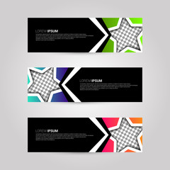 Colorful banner template for business