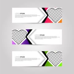 Colorful banner template for business