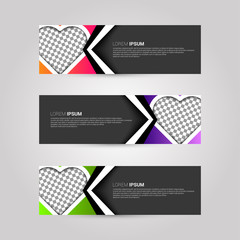 Colorful banner template for business