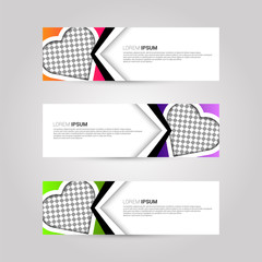 Colorful banner template for business