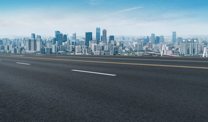 Fototapeta premium Urban Road, Highway and Construction Skyline