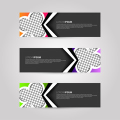 Colorful banner template for business