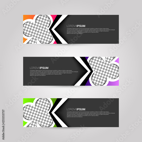 Colorful banner template for business