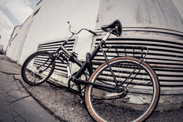 Fototapeta na wymiar Abandoned Bycicle in the Street