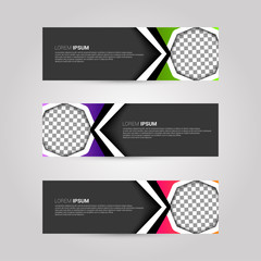 Colorful banner template for business