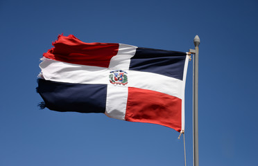 Naklejka na ściany i meble Dominican Republic flag