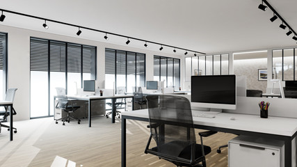 bureaux d'entreprise scène 3d 02