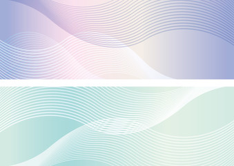 ウェーブパターンの背景セット)