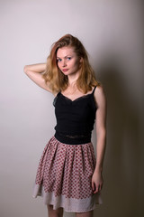 young woman in  dress