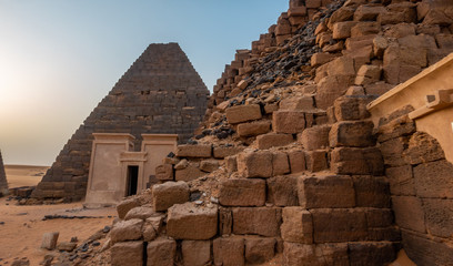 Pyramids in the desert of Sudan