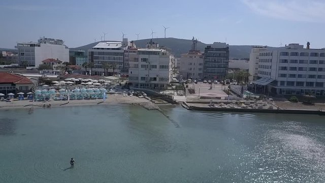 Ilica, Cesme İzmir aerial view, us01, shore panorama