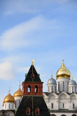 Architecture of Moscow Kremlin. Color photo.