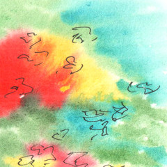 Obraz premium watercolor illustration of bright colored background