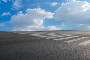 Road surface and sky cloud landscape..